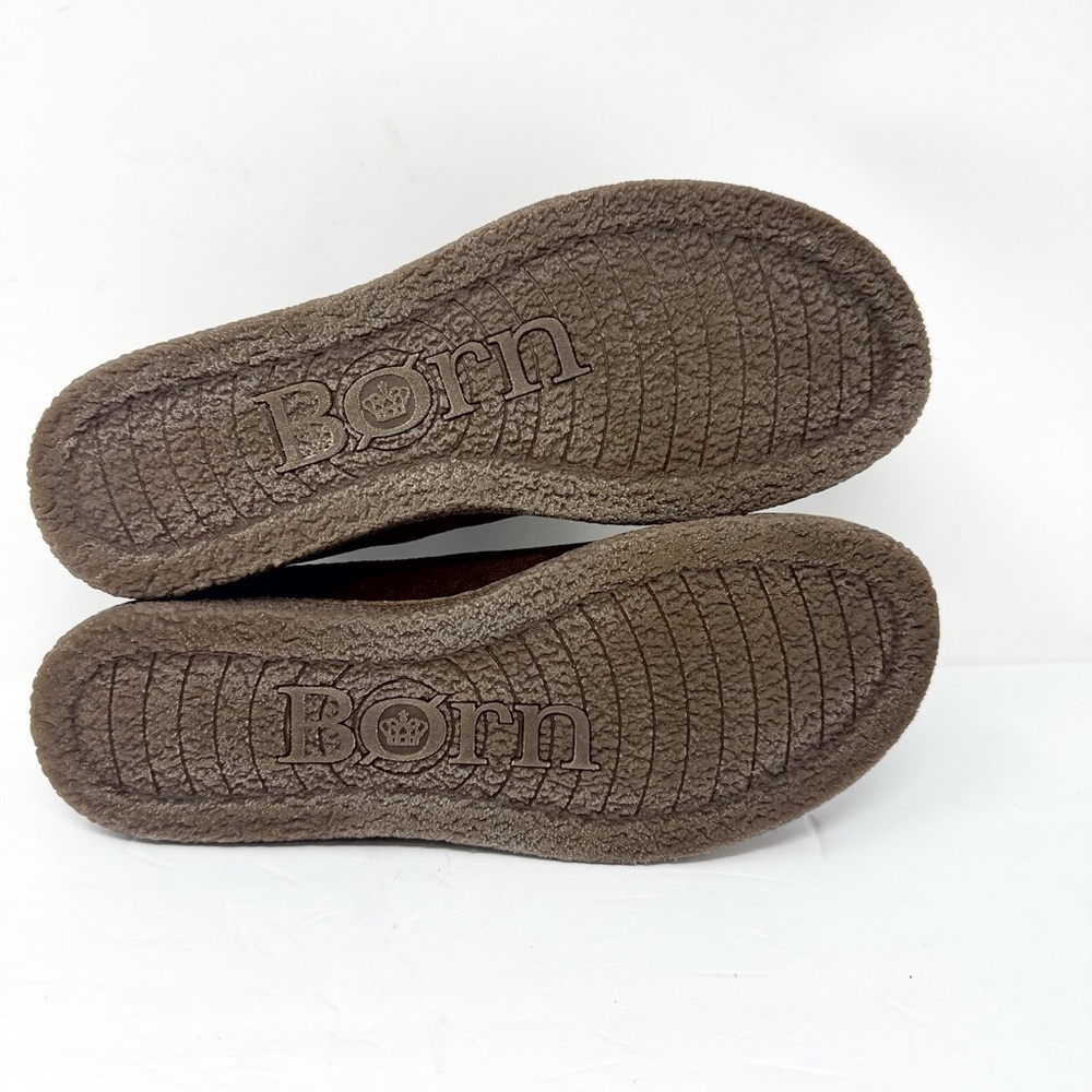 Born Seanna Distressed Suede Leather Slip On Clogs Brown Size 8.5 - Picture 9 of 12